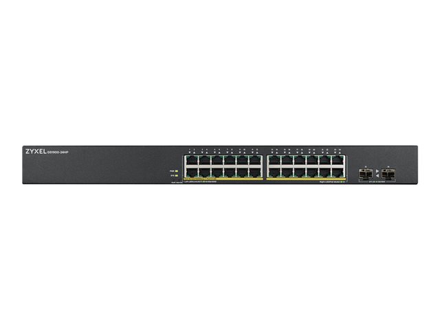 Zyxel GS1900-24HPv2 - Switch - smart - 24 x 10/100/1000 (PoE) + 2 x 10/100/1000 - rack-mountable, wall-mountable - PoE (170 W)