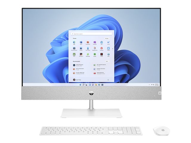 HP Pavilion 27-ca2007nb - All-in-one - Core i7 13700T / 1.4 GHz - RAM 16 GB - SSD 512 GB - NVMe - GF MX450 - GigE, Bluetooth 5.2 - WLAN: 802.11a/b/g/n/ac/ax, Bluetooth 5.2 - Win 11 Home - monitor: LED 27\" 2560 x 1440 (QHD) - keyboard: Belgium - snowf