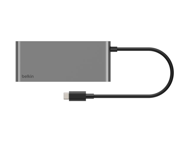 Connect 7-in-1 USB-C Hub with Dual USB-C Ports - Silver