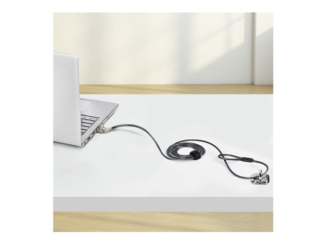 StarTech.com Slim Lock Noble Wedge Slot Compatible, 6.6ft Locking Cable - Security cable lock - anti-theft - 2 m