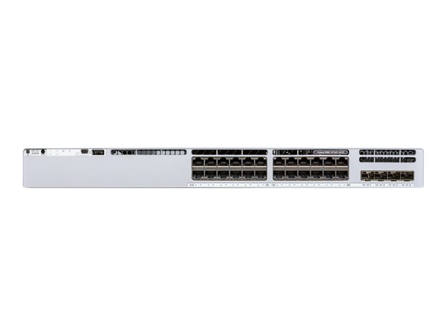 Cisco Meraki Catalyst 9300L-24P-4X - Switch - L3 - Managed - 24 x 10/100/1000 (PoE+) + 4 x 1/10 Gigabit (uplink) - rack-mountable - PoE+ (505 W) - AC