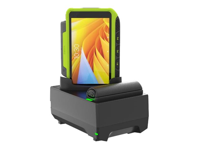 WT5400/WT6400 SINGLE SLOT CHARGE ONLY SHARECRADLE ALLOWS CHARGING OF 1 WEARABLE TERMINAL AND 1 SPARE BATTERY. REQUIRES PWR-BGA12V50W0WW DC CABLE CBL-DC-388A1-01 AND 3-WIRE GROUNDED COUNTRY SPECIFIC