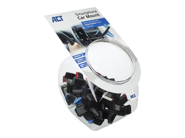 ACT AC9000 - Autohouder voor mobiele telefoon - aanpasbare breedte 5 - 8 cm - verschillende kleuren (pak van 25)