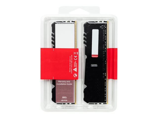 HyperX FURY RGB - DDR4 - kit - 16 GB: 2 x 8 GB - DIMM 288-pin - 3200 MHz / PC4-25600 - CL16 - 1.35 V - unbuffered - non-ECC - black