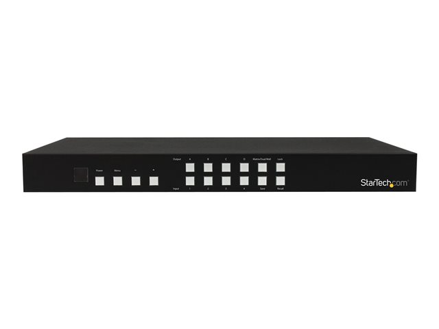 StarTech.com 4x4 HDMI Matrix Switch with Picture-and-Picture Multiviewer or Video Wall - 4x4 Matrix Switch with Video Combining (VS424HDPIP) - Video/audio switch - desktop - for P/N: SVA12M5NA