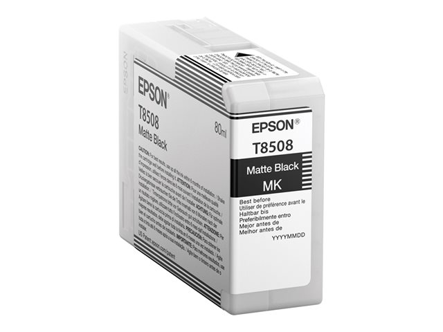 Epson T8508 - 80 ml - matte black - original - ink cartridge - for SureColor SC-P800