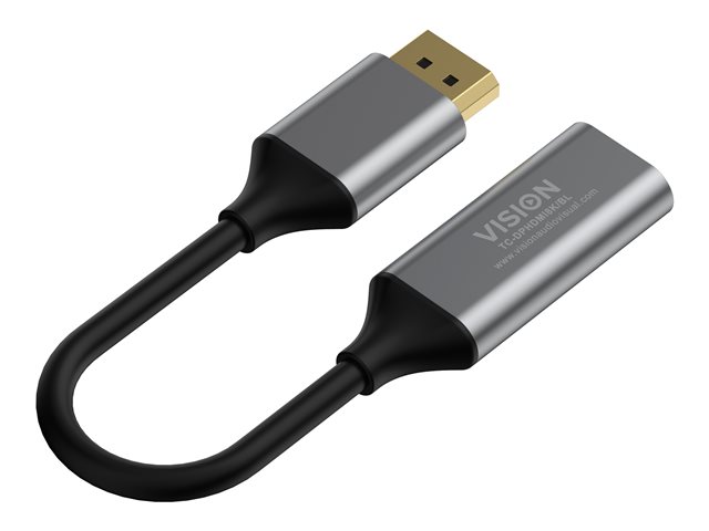 VISION - Adapter - DisplayPort male to HDMI female - black - 4K60Hz support