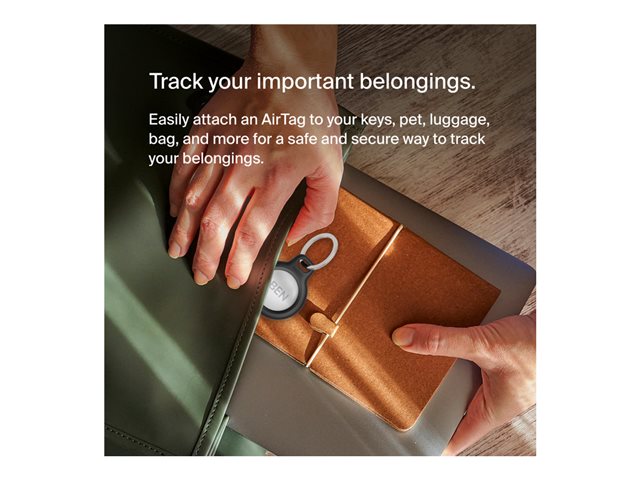 Belkin Secure Holder with Keyring for AirTag - Black