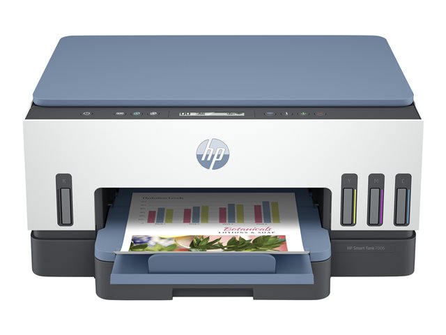HP Smart Tank 7006 All-in-One - Multifunction printer - colour - ink-jet - refillable - 216 x 297 mm (original) - A4/Legal (media) - up to 13 ppm (copying) - up to 15 ppm (printing) - 250 sheets - USB 2.0, Wi-Fi(ac), Bluetooth