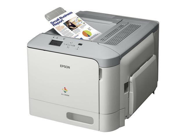 Epson AL-C300DN - Printer - colour - Duplex - laser - A4/Legal - 1200 x 1200 dpi - up to 31 ppm (mono) / up to 31 ppm (colour) - capacity: 350 sheets - USB 2.0, Gigabit LAN, USB host