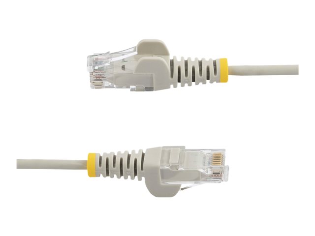 StarTech.com 1.5m Slim LSZH CAT6 Ethernet Cable, 10 Gigabit Snagless RJ45 100W PoE Patch Cord, CAT 6 10GbE UTP Network Cable w/Strain Relief, Grey, Fluke Tested/ETL, Low Smoke Zero Halogen - Category 6 - 28AWG (N6PAT150CMGRS) - Patch cable - RJ-45 (M) to RJ-45 (M) - 1.5 m - CAT 6 - snagless - grey