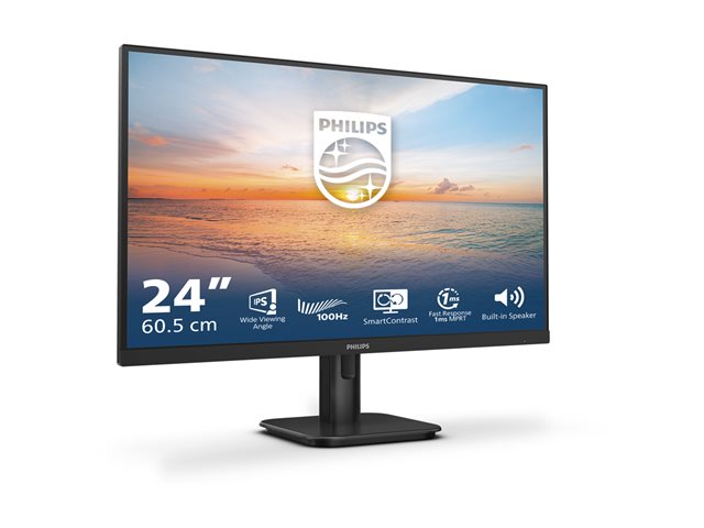 24E1N1200A 24\" IPS Full HD, 1 ms, 1920x1080@120Hz, Wid 16/9,  DP-HDMI-VGA, Brightness 300 cd/m², Contrastratio 1.500:1, Viewing angle 178°/178°, VESA, Balck, Low blue light