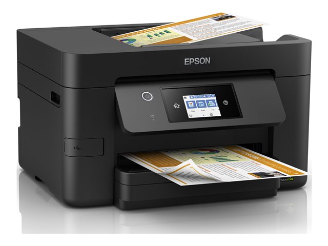Epson WorkForce Pro WF-3825DWF - Multifunction printer - 215.9 x 355.6 mm (original) - A4/Legal (media) - up to 21 ppm (printing) - 250 sheets - 33.6 Kbps - USB 2.0, Gigabit LAN, Wi-Fi(n), USB host