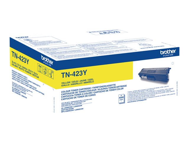 Brother TN423Y - Jumbo Yield - yellow - original - toner cartridge - for Brother DCP-L8410, HL-L8260, HL-L8360, MFC-L8690, MFC-L8900