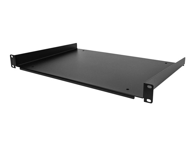 StarTech.com 1U Fixed Server Rack Mount Shelf, 12in Deep Steel Universal Cantilever Tray for 19\" AV/Data/Network Equipment Rack with Cage Nuts & Screws, 55lbs Weight Capacity, 12\" Deep - 1U Network Rack Shelf - Rack shelf - 1U - 19\"