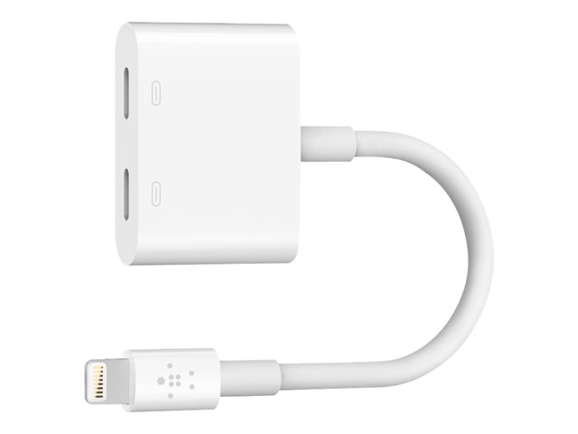 Belkin Lightning Audio + Charge RockStar - Audio / charging cable - Lightning male to Lightning female - 11.5 cm