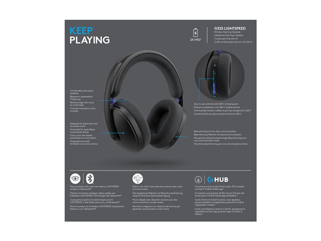 G325 GAMING HEADSET EMEA28I-935 BLACK RE