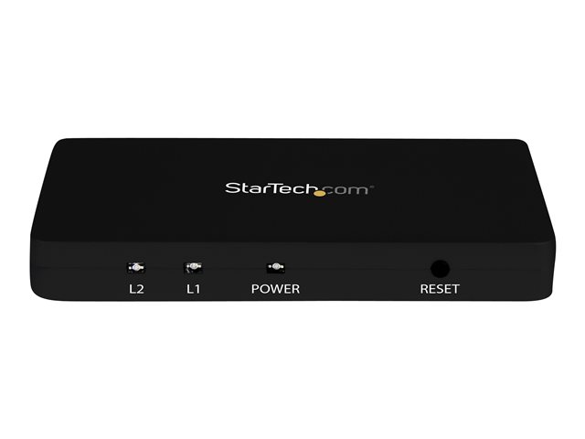 StarTech.com HDMI Splitter 1 In 2 Out - 4k 30Hz - 2 Port - Aluminum - HDMI Multi Port - HDMI Audio Splitter (ST122HD4K) - Video/audio switch - 2 x HDMI - desktop - for P/N: SVA5H2NEUA