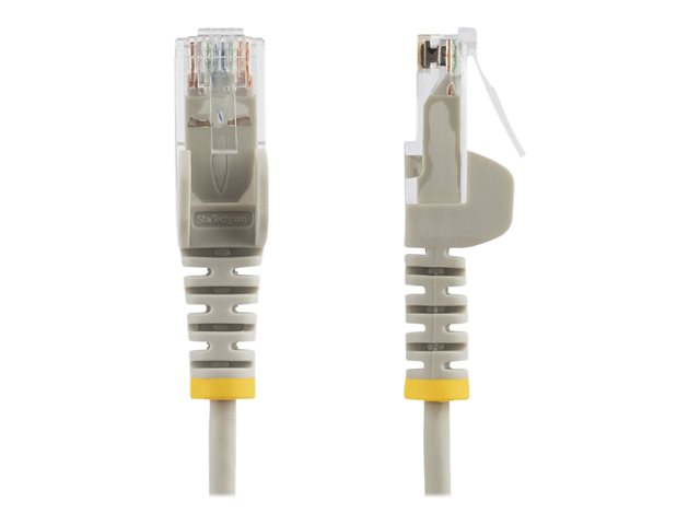 StarTech.com 50cm Slim LSZH CAT6 Ethernet Cable, 10 Gigabit Snagless RJ45 100W PoE Patch Cord, CAT 6 10GbE UTP Network Cable w/Strain Relief, Grey, Fluke Tested/ETL, Low Smoke Zero Halogen - Category 6 - 28AWG (N6PAT50CMGRS) - Patch cable - RJ-45 (M) to RJ-45 (M) - 50 cm - CAT 6 - snagless - grey