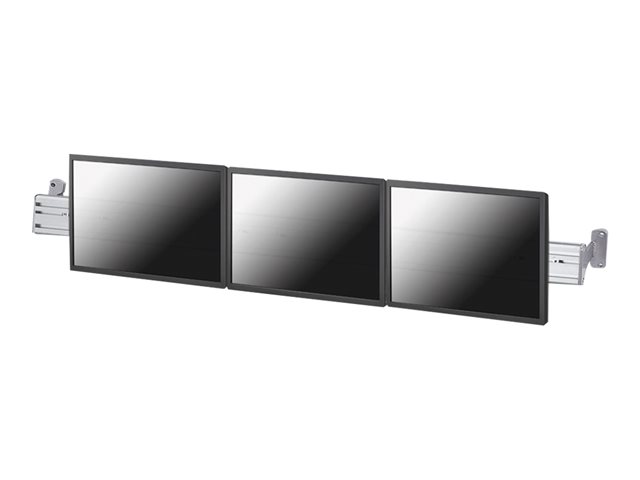 Neomounts FPMA-WTB100 - Mounting kit (toolbar) - fixed - for 3 LCD displays - silver - screen size: 10\"-24\" - wall-mountable
