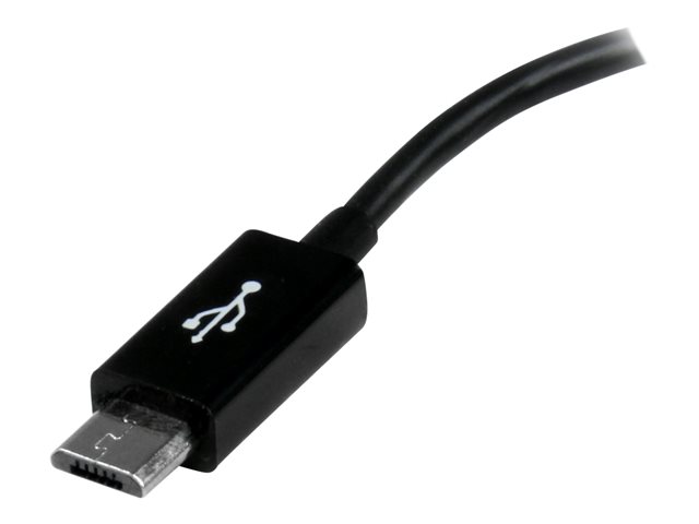 StarTech.com 5in Micro USB to USB OTG Host Adapter - Micro USB Male to USB A Female On-The-GO Host Cable Adapter (UUSBOTG) - USB adapter - USB (F) to Micro-USB Type B (M) - USB 2.0 OTG - 12.7 cm - black - for P/N: ST4300U3C1, ST4300U3C1B