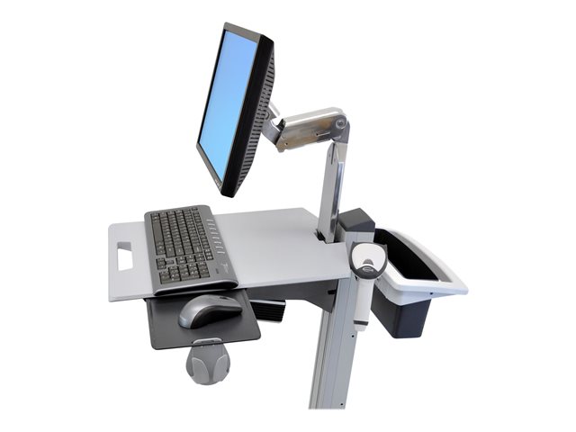 Ergotron Neo-Flex - Mounting component (handle, rear basket) - plastic - two-tone grey - cart mountable - for P/N: 24-205-214, 24-206-214