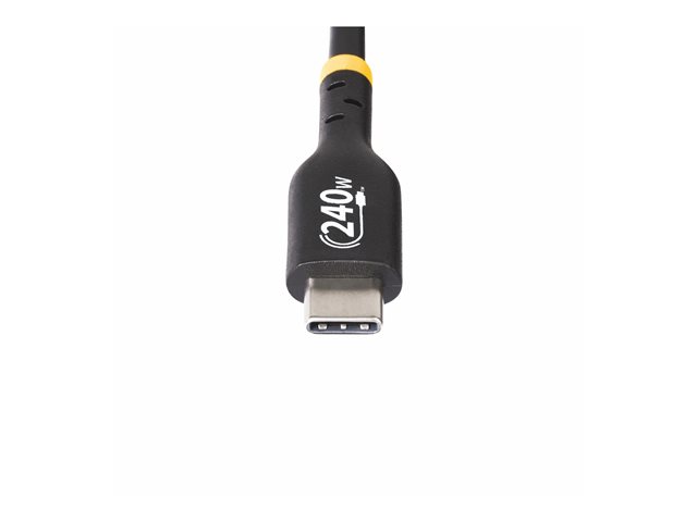 StarTech.com 1m USB C Charging Cable, USB-IF Certified USB-C Cable, 240W - USB cable - 24 pin USB-C (M) to 24 pin USB-C (M) - USB 2.0 - 48 V - 5 A - 1 m - USB Power Delivery (240W), extended power range (EPR), Power Delivery 3.1 support - black