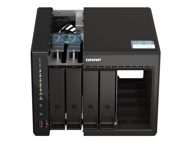 QNAP TS-453E - NAS server - 4 bays - SATA 6Gb/s - RAID RAID 0, 1, 5, 6, 10, 50, JBOD, 60 - RAM 8 GB - 2.5 Gigabit Ethernet - iSCSI support