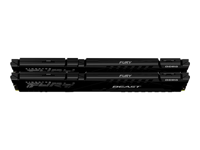 Kingston FURY Beast - DDR5 - kit - 32 GB: 2 x 16 GB - DIMM 288-pin - 5200 MHz / PC5-41600 - CL40 - 1.25 V - unbuffered - on-die ECC - black