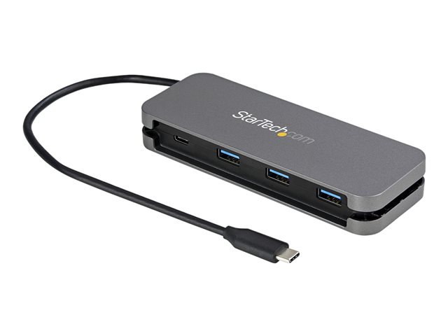 StarTech.com 4 Port USB C Hub - 3x USB-A/1xUSB-C - 5Gbps USB 3.0 Type-C Hub (3.2 Gen 1) - Bus Powered - 11.2\" Cable w/ Cable Management (HB30CM3A1CB) - Hub - 3 x USB 3.2 Gen 1 + 1 x USB-C 3.2 Gen 1 - desktop