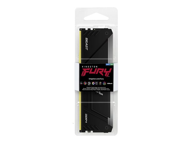 Kingston FURY Beast RGB - DDR4 - module - 8 GB - DIMM 288-pin - 2666 MHz - CL16 - 1.2 V - unbuffered - on-die ECC - black