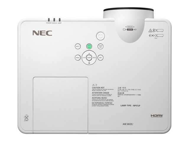 NEC ME403U - ME Series - 3LCD projector - 4000 ANSI lumens - WUXGA (1920 x 1200) - 16:10 - LAN - white - business