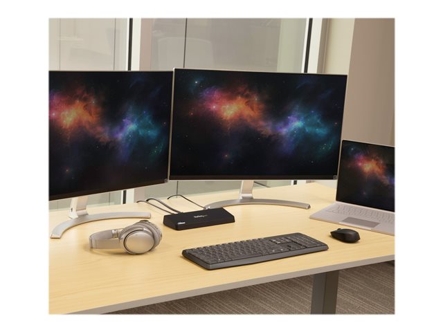 StarTech.com USB 3.0 Docking Station Dual Monitor with HDMI & 4K DisplayPort, 4x USB-A, Gigabit Ethernet, USB Type A Universal Laptop Dock with USB 3.1 Gen 1 Hub (5 Gbps) and Charging - Mac, Windows, Chrome (USB3DOCKHDPC) - Docking station - USB - HDMI, DP - 1GbE - for P/N: ARMBARDUO, ARMDUAL, ARMDUAL30, ARMSLIMDUO