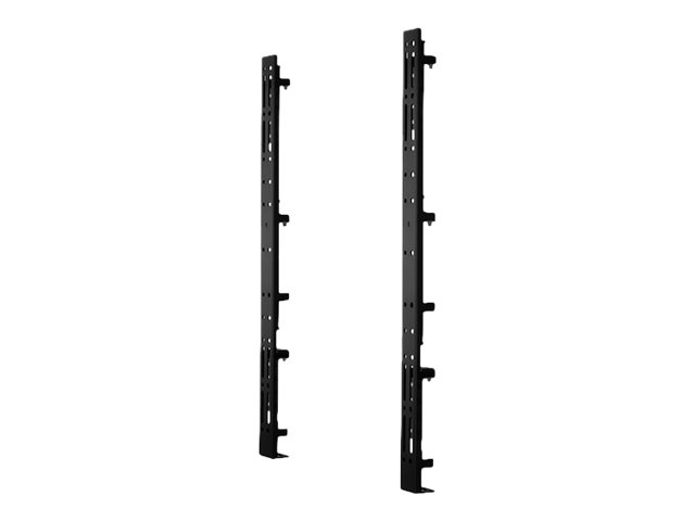 B-TECH System X BT8390-VESA800F - Mounting component (2 support arms) - heavy-duty - for flat panel - universal interface - lockable - black - screen size: up to 72\" - rail mount