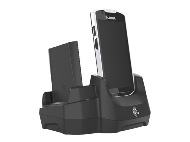 KIT 1 SLOT AND 1 SPARE BATTERY ETHERNET/USB COMMUNICATIONS CRADLE FOR TC5X TERMINALS INCLUDES POWER SUPPLY PWR-BGA12V50W0WW DC CABLE CBL-DC-388A1-01 (NEED TO ORDER COUNTRY SPECIFIC AC LINE CORD)