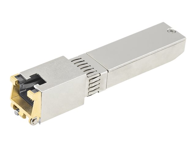 StarTech.com MSA Uncoded Compatible SFP+ Module, 10GBASE-T, SFP to RJ45 (Copper) for Cat6 and Cat5e, 10GE Gigabit Ethernet SFP+, RJ-45 (Copper) 30m, 10Gbps Transceiver SFP+ Copper Module - Lifetime Warranty (SFP10GBTST) - SFP+ transceiver module - 10GbE - 10GBase-T, 10GBase-X - RJ-45 - up to 30 m - TAA Compliant - for P/N: PEX10GSFP