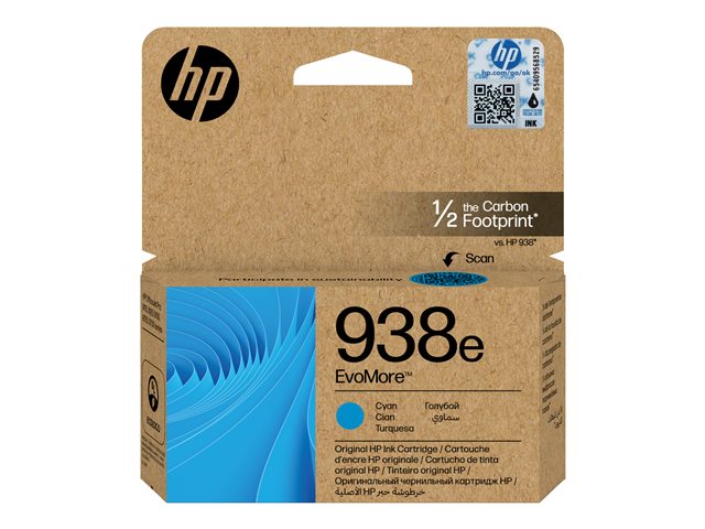 HP 938e EvoMore Cyan Original Ink