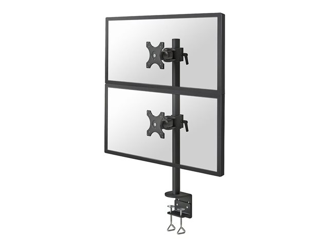 Neomounts FPMA-D700DV - Mounting kit - full-motion - for 2 LCD displays - black - screen size: 10\"-27\" - clamp mountable, desk-mountable