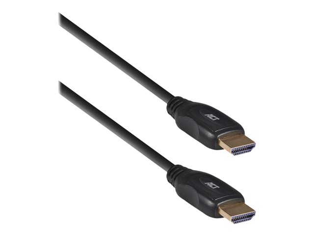 Hoge snelheid - HDMI-kabel met ethernet - HDMI male naar HDMI male - 5 m - beschermd - zwart - gevormd, 4K ondersteuning