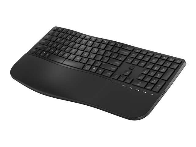 HP 680 - Keyboard and mouse set - dual mode, 3-zone layout, multi-device, 23 programmable keys, OS Auto-Detection, low profile key travel - full size - wireless - 2.4 GHz, Bluetooth - QWERTY - International English - black