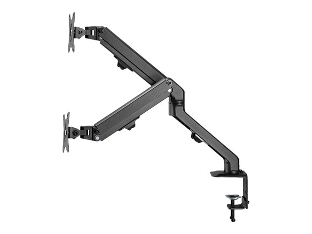 Neomounts FPMA-D650D - Mounting kit - full-motion - for 2 LCD displays - steel - black - screen size: 17\"-27\" - clamp mountable, grommet, desk-mountable