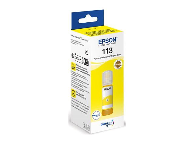 Epson EcoTank 113 - 70 ml - yellow - original - ink refill - for EcoTank ET-16150, 16650, 5150, 5170, 5800, 5850, 5880, EcoTank Pro ET-16680, 5150, 5170
