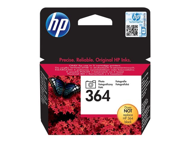HP 364 - 3 ml - photo black - original - ink cartridge (photo) - for Deskjet 3522, Photosmart 5525, 55XX B111, 65XX, 7510 C311, 7520, B110, Wireless B110