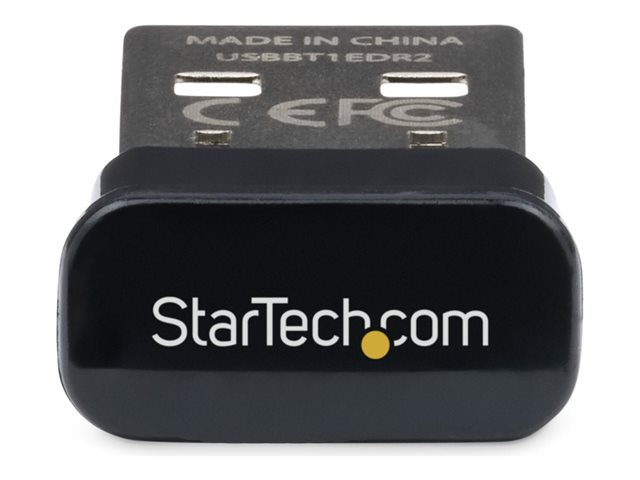 StarTech.com Bluetooth Adapter - Mini USB Adapter - Bluetooth 2.1 - Class 1 EDR - Bluetooth Receiver (USBBT1EDR2) - Network adapter - USB - Bluetooth 2.1 EDR - Class 1 - black