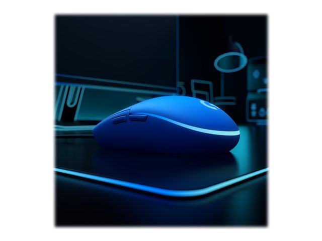 Logitech Gaming Mouse G203 LIGHTSYNC - Mouse - optical - 6 buttons - wired - USB - blue