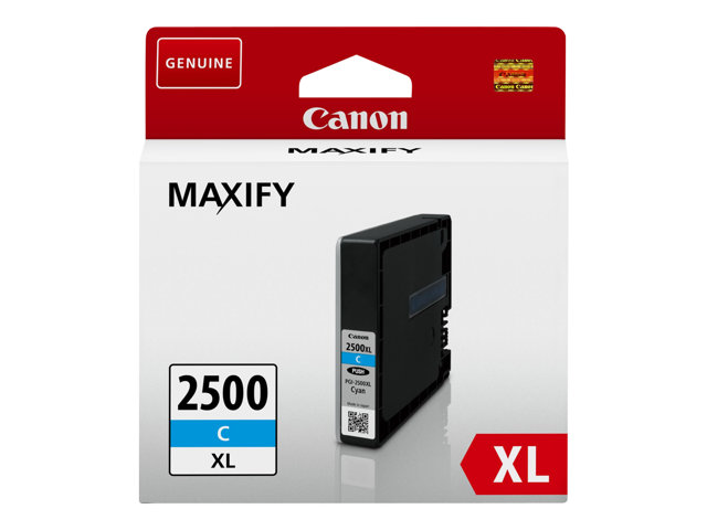 Canon PGI-2500XL C - 19.3 ml - High Yield - cyan - original - ink tank - for MAXIFY iB4050, iB4150, MB5050, MB5150, MB5155, MB5350, MB5450, MB5455
