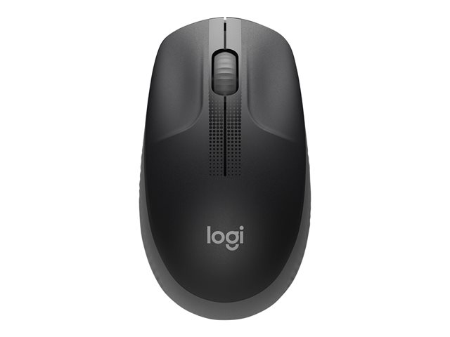 Logitech M190 - Mouse - optical - 3 buttons - wireless - USB wireless receiver - mid grey