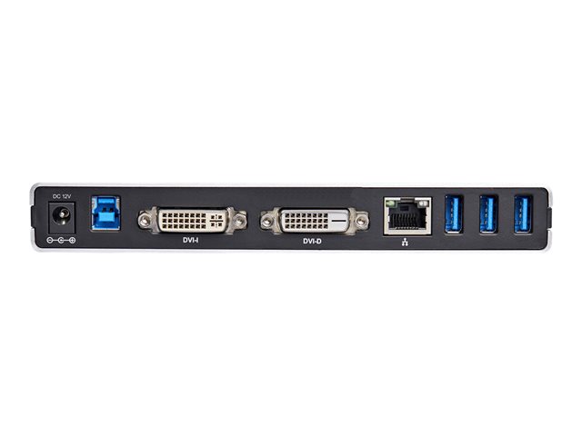StarTech.com Dual Monitor USB 3.0 Docking Station w/ DVI to VGA & HDMI Adapters, 5x USB 3.0 & Audio - Vertical DVI Dock for Mac & Windows (USB3SDOCKDD) - Docking station - USB - DVI - 1GbE - for P/N: ARMBARDUO, ARMDUAL, ARMDUAL30, ARMSLIMDUO, TB33A1C