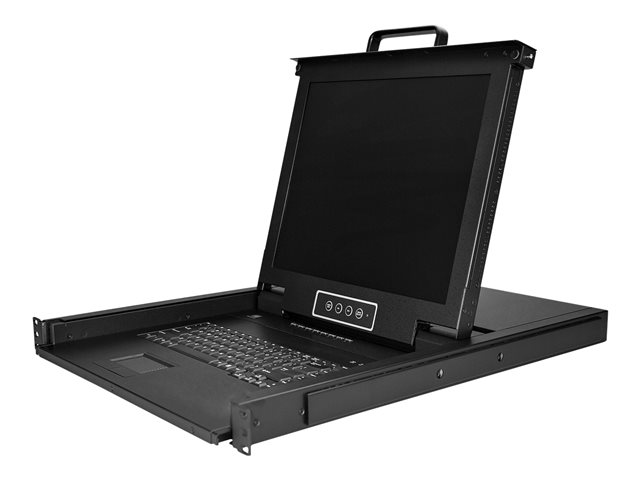 StarTech.com 8 Port Rackmount KVM Console with 6ft Cables, Integrated KVM Switch with 17\" LCD Monitor, Fully Featured 1U LCD KVM Drawer- OSD KVM, Durable 50,000 MTBF, USB + VGA Support - 17in. LCD KVM Drawer (RKCONS1708K) - KVM console with KVM switch - 8 ports - USB - 17\" - rack-mountable - 1280 x 1024 @ 60 Hz - 250 cd/m² - 1000:1 - 5 ms - VGA - black - 1U