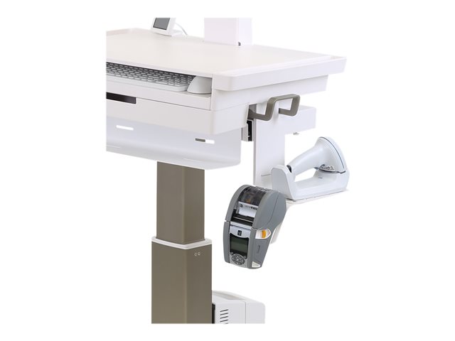 Ergotron Slim 2.0 - Mounting component (holder) - for barcode scanner - medical - white - cart side mountable - for CareFit Slim 2.0